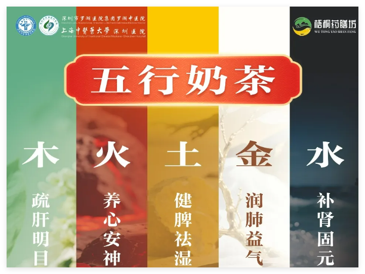 告別 “奶茶焦慮”！梧桐藥膳坊“五行奶茶”正式上線！低糖低脂肪，好味又健康~
